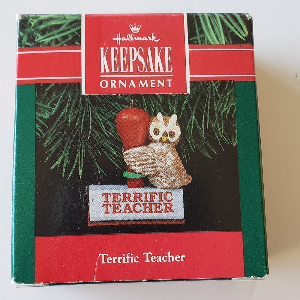 Hallmark Terrific Teacher Owl on Stamp